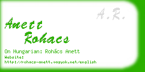anett rohacs business card
