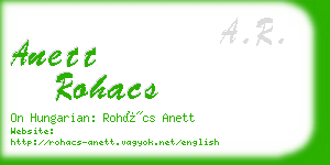 anett rohacs business card